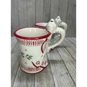 Temptations by Tara Christmas Angel Coffee Mug Peppermint Style Set of 2 See Det